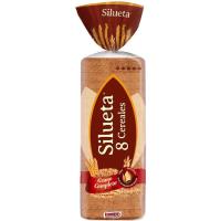 Pan de molde 8 cereales BIMBO Silueta, paquete 600 g