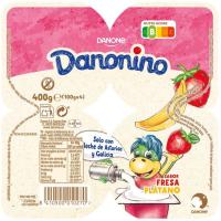 Danonino Maxi de fresa-plátano DANONE, pack 4x100 g
