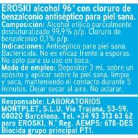 EROSKI alkohola 96º, botila 250 ml