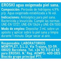 Agua oxigenada EROSKI, botella 250 ml