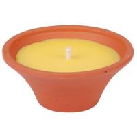 Vela en bol de terracota, Citronela, stop mosquitos ROURA, 1 ud