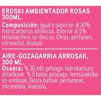 Ambientador rosas EROSKI, spray 300 ml