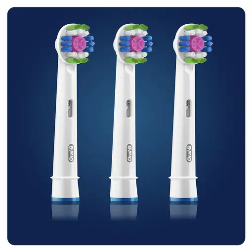 Oral-B 3D White 80338474 cepillo de cabello 3 pieza(s) Blanco