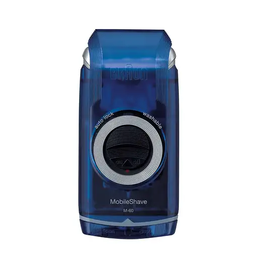 Braun PocketGo M60b Máquina de afeitar de láminas Negro, Azul