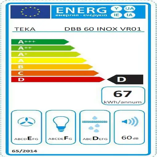 Teka DBB 60 De pared Acero inoxidable 400 m³/h