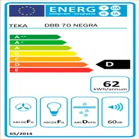 Teka DBB 70 De pared Negro D 440 m³/h