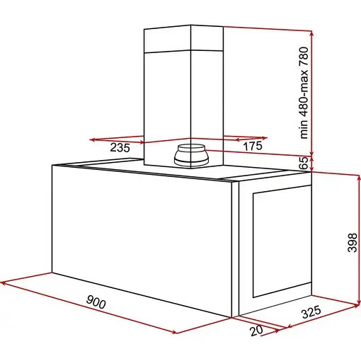 Teka DHI 90 Acero inoxidable D 780 m³/h
