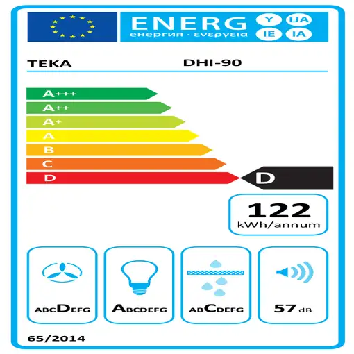 Teka DHI 90 Acero inoxidable D 780 m³/h