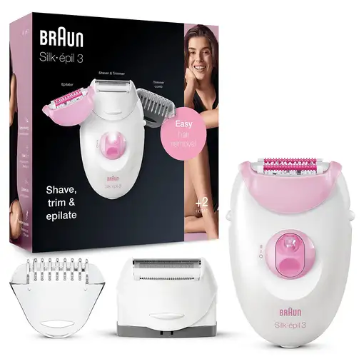 Braun Silk-épil 3 3270 20 pinzas Blanco, Rosa