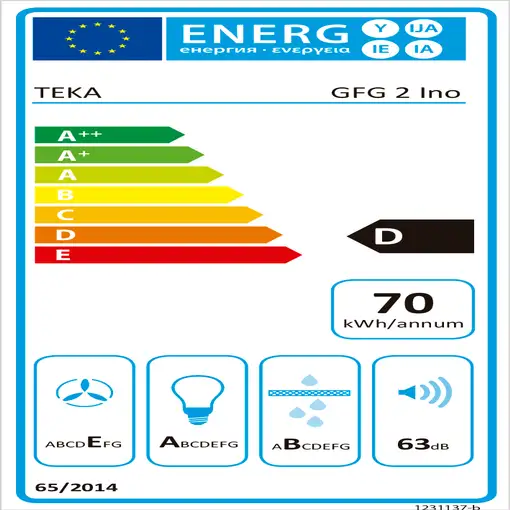 Teka GFG 2 De pared Negro 388 m³/h