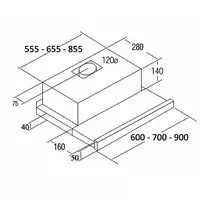 CATA TF 2003 GWH Semintegrada (extraíble) Blanco 340 m³/h