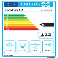 CATA TF 2003 GWH Semintegrada (extraíble) Blanco 340 m³/h