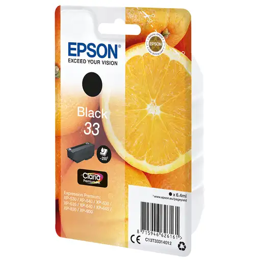 Epson Oranges Singlepack Black 33 Claria Premium Ink