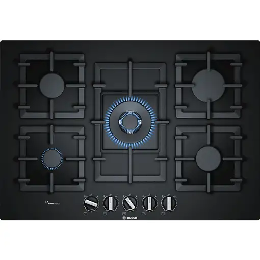 Bosch Serie 6 PPQ7A6B90 hobs Negro Integrado Encimera de gas 5 zona(s)
