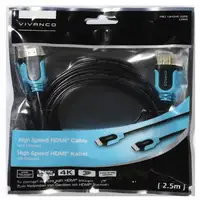 Vivanco 42956 cable HDMI 2,5 m HDMI tipo A (Estándar) Negro, Azul