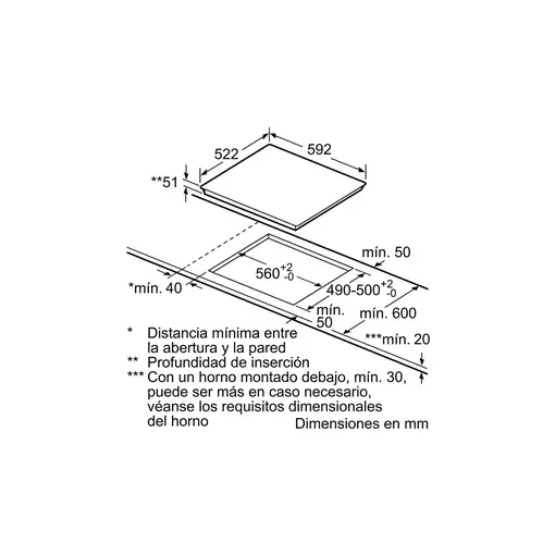 Balay 3EB967LU hobs Negro Integrado Con placa de inducción 3 zona(s)