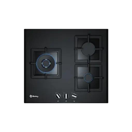 Balay 3ETG663HN hobs Negro Integrado Encimera de gas 3 zona(s)