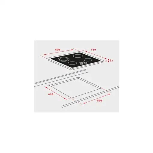 Teka TZ6320 Negro Integrado Cerámico 3 zona(s)