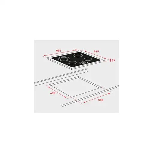 Teka TB6315 Negro Integrado Cerámico 3 zona(s)