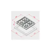 Teka EX 60 1 3G AI AL DR BUT Acero inoxidable Integrado Encimera de gas 3 zona(s)