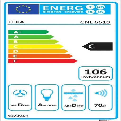 Teka CNL 6610 Semintegrada (extraíble) Acero inoxidable 694 m³/h