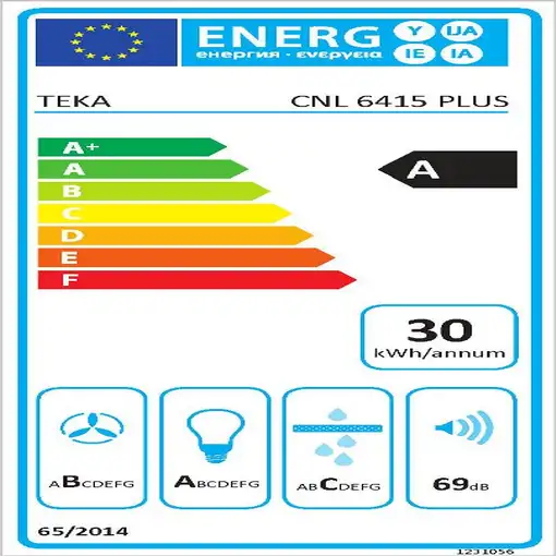 Teka CNL 6415 PLUS Semintegrada (extraíble) Negro 385 m³/h