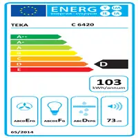 Teka C 6420 Telescópica o extraplana Blanco D 375 m³/h Teka C 6420 Telescópica o extraplana Blanco D 375 m³/h