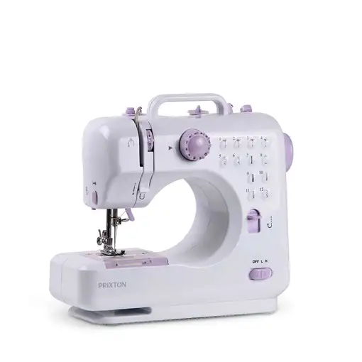 Máquina de Coser P110 PRIXTON (12 Puntadas - Compatible con pilas - Rosa)