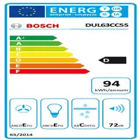 Bosch Serie 4 DUL63CC55 campana De pared Acero inoxidable 350 m³/h Bosch Serie 4 DUL63CC55 campana De pared Acero inoxidable 350 m³/h