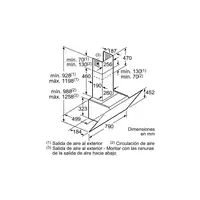 Balay 3BC587GB campana De pared Blanco 680 m³/h