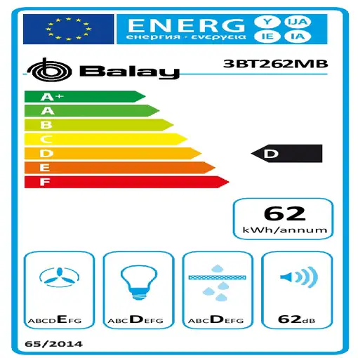 Balay 3BT262MB campana Semintegrada (extraíble) Blanco 300 m³/h