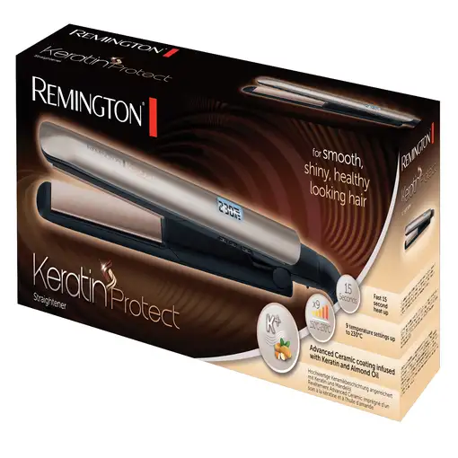 Remington S8540 Utensilio de peinado Plancha de pelo Vapor Negro, Bronce 1,8 m
