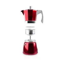 Ibili 623206 cafetera manual Cafetera italiana 0,3 L Rojo, Acero inoxidable