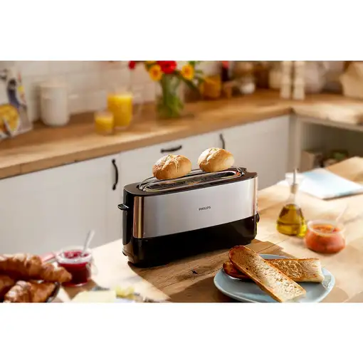 Philips Viva Collection HD2692/90 Tostadora - ranura larga, metal