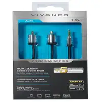 Vivanco 41202 cable de audio 1,2 m 2 x RCA 3,5mm Negro