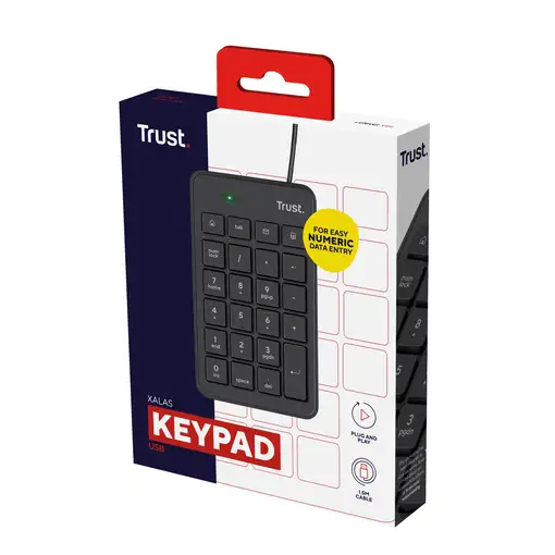 Trust 22221 teclado numérico Portátil/PC USB Negro