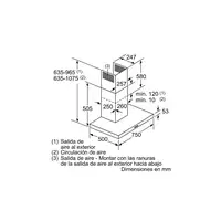 Balay 3BC077EX campana De pared Acero inoxidable 720 m³/h