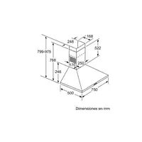 Balay 3BC676MX campana De pared Acero inoxidable 600 m³/h Balay 3BC676MX campana De pared Acero inoxidable 600 m³/h