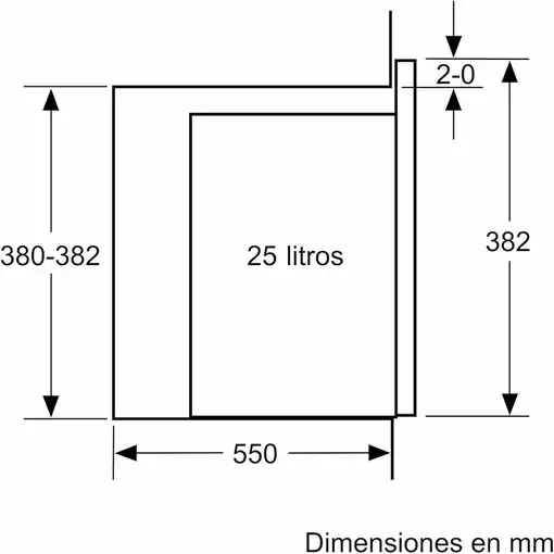 Microondas integrable con grill, 25 L, sin marco, Serie 6 BEL554MS0 BOSCH