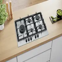 Bosch Serie 6 PCS7A5B90 hobs Acero inoxidable Integrado 75 cm Encimera de gas 5 zo