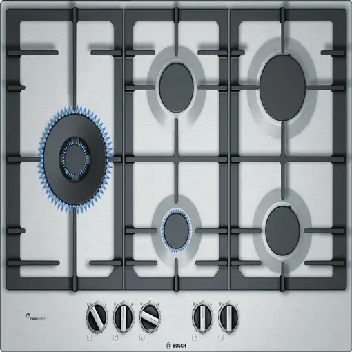 Bosch Serie 6 PCS7A5B90 hobs Acero inoxidable Integrado 75 cm Encimera de gas 5 zo