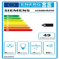 Siemens iQ300 LC96BHM50 campana De pared Acero inoxidable 604 m³/h Siemens iQ300 LC96BHM50 campana De pared Acero inoxidable 604 m³/h