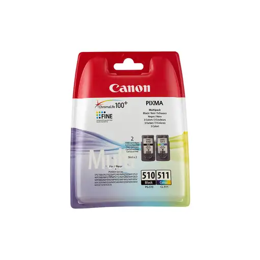 Canon PG-510/CL-511 cartucho de tinta 2 pieza(s) Original Rendimiento estándar Neg