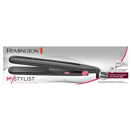 Remington S1A100 Utensilio de peinado Plancha de pelo Caliente Negro, Rosa 1,8 m