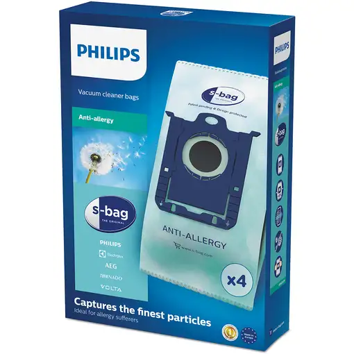 Philips s-bag 4 bolsas para el polvo, bolsas para aspiradores