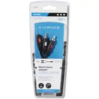 Vivanco 46/05 01 cable de audio 0,2 m 2x RCA 3,5 mm Negro