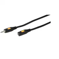 Vivanco 46057 cable de audio 5 m 3,5mm Negro, Amarillo