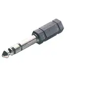 Vivanco 46066 cambiador de género para cable 6.3mm 3.5mm Negro