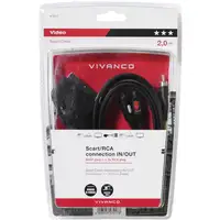 Vivanco 47017 cable EUROCONECTOR 2 m SCART (21-pin) 3 x RCA Negro