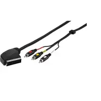 Vivanco 47017 cable EUROCONECTOR 2 m SCART (21-pin) 3 x RCA Negro